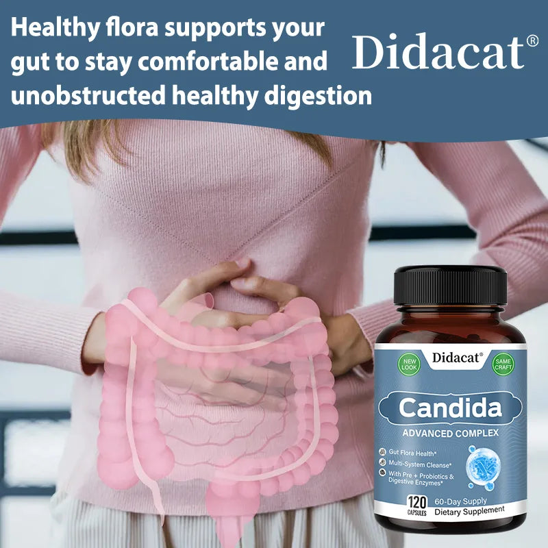 Candida Complex with Digestive Enzymes - Premium Gut Health Support