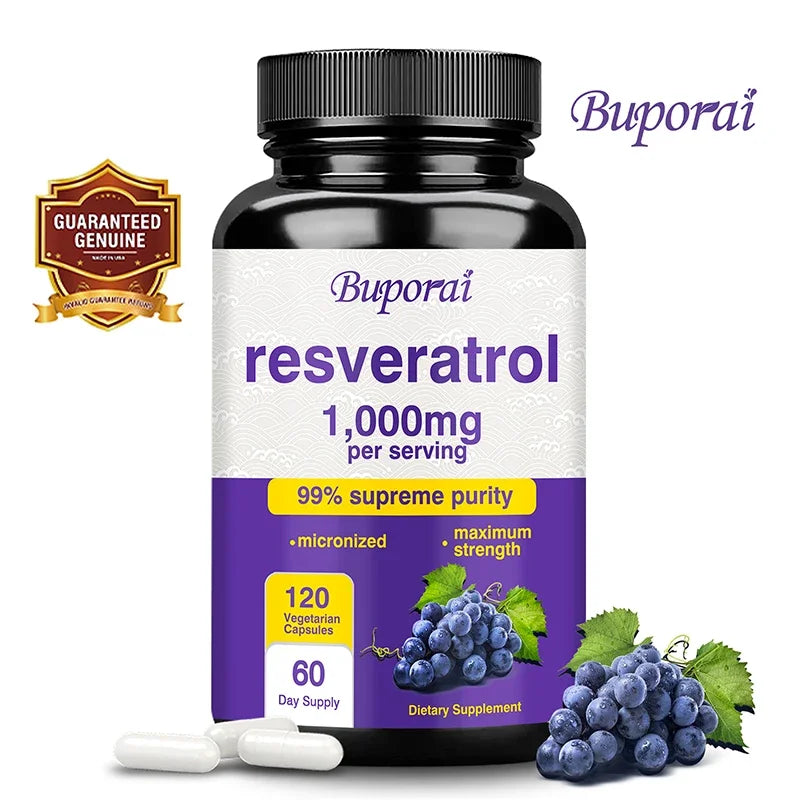 Resveratrol 1000mg Micronized - Maximum Absorption Anti-Aging Formula