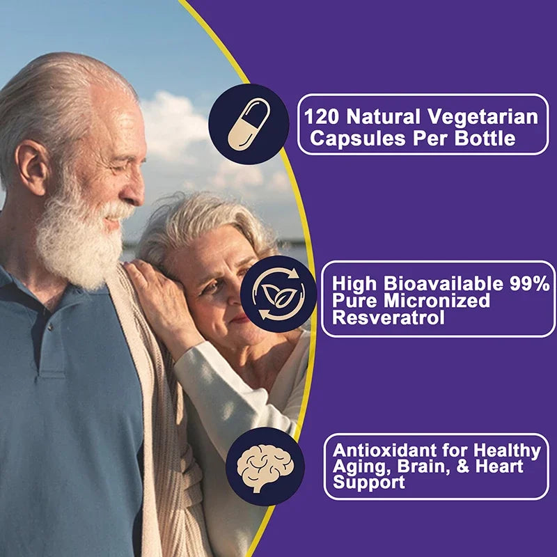 Resveratrol 1000mg Micronized - Maximum Absorption Anti-Aging Formula
