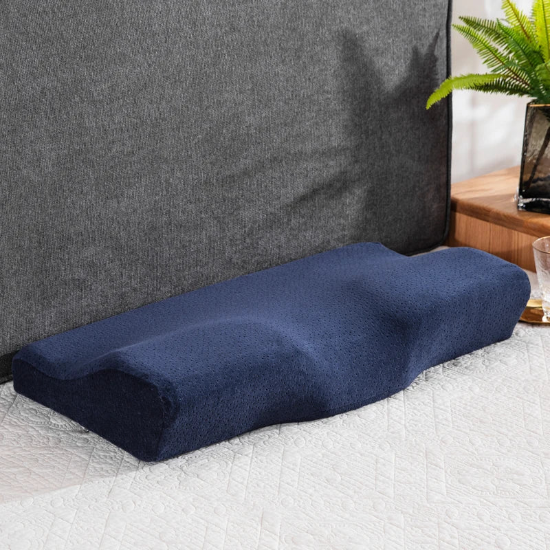 Memory Foam Bed Orthopedic Pillow - Full-Size Therapeutic Support 60x35cm