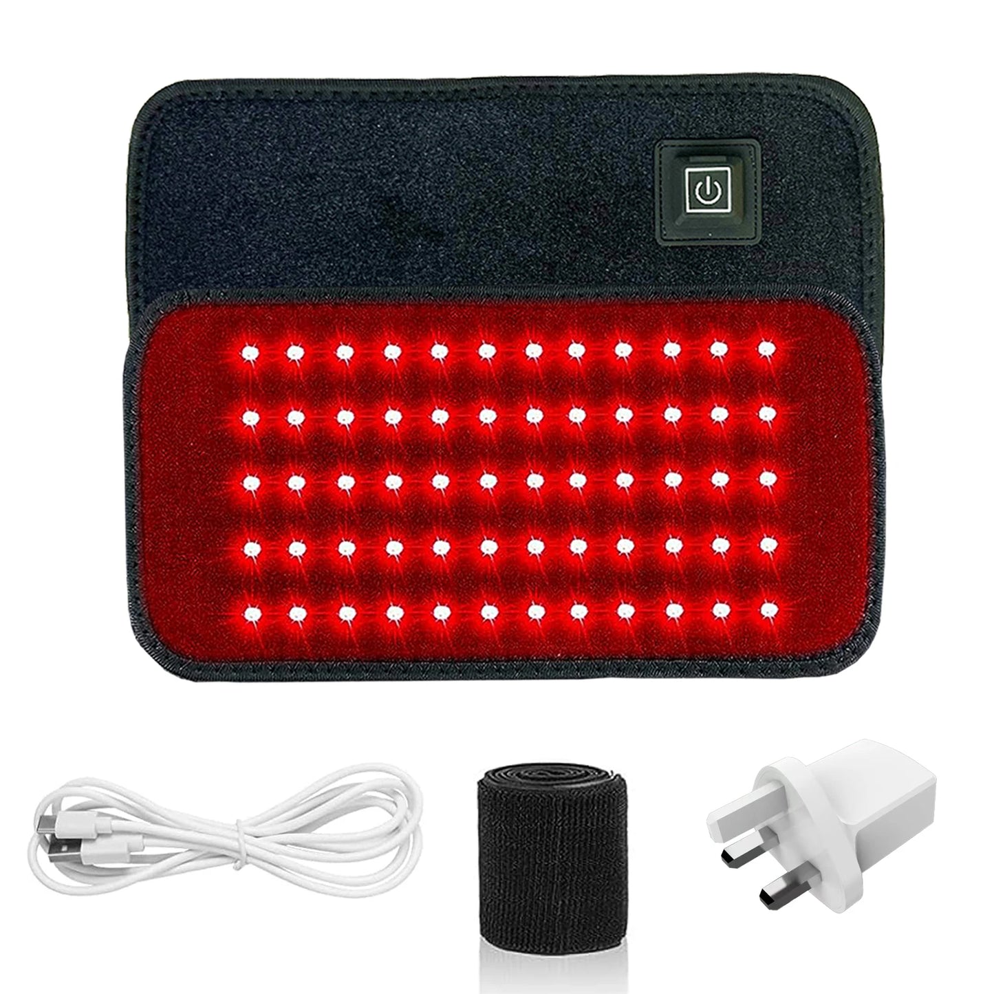 Cinturón de Terapia de Luz Roja - 60 LEDs - 850nm - 660nm