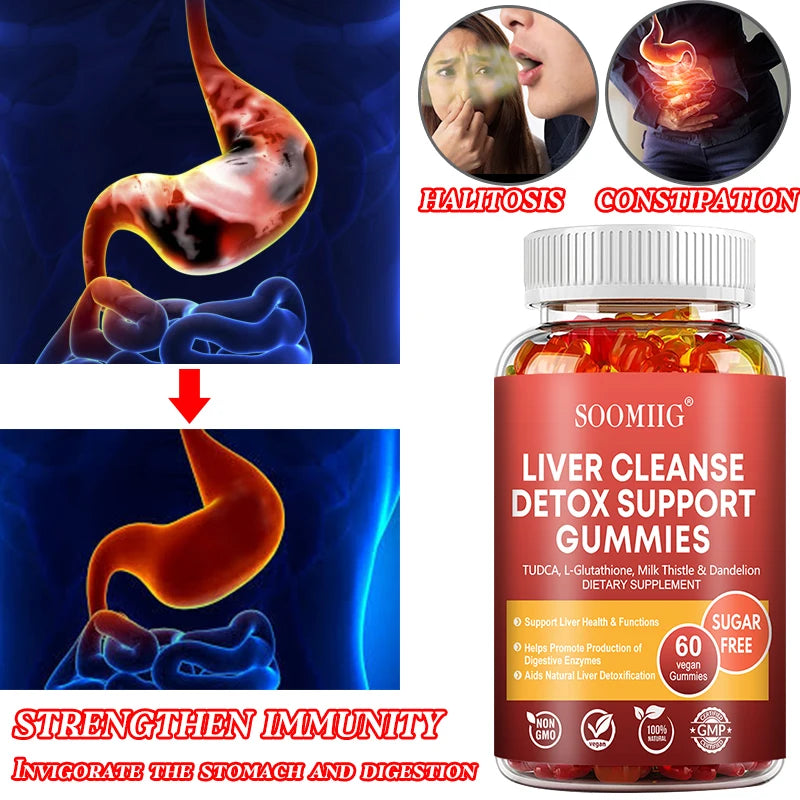 Liver Cleanse Detox Gummies - Delicious Milk Thistle & Liver Support