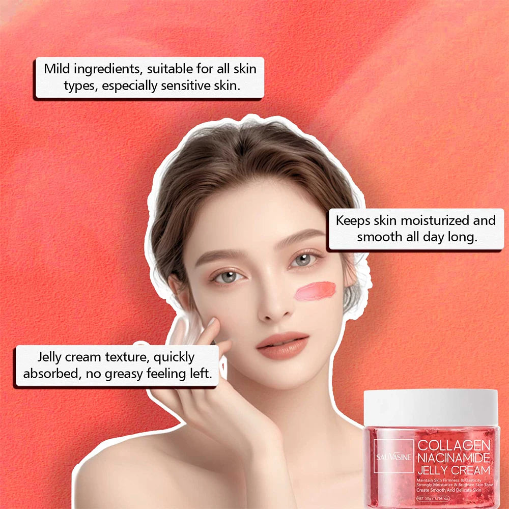 24h Glow & Lifted Collagen Jelly Cream | Niacinamide & Hydrolyzed Collagen | Skin Barrier & Moisturization