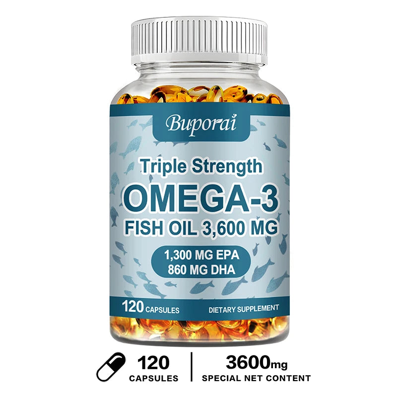 Omega 3 Fish Oil 3600mg - Ultra High Potency for Heart, Brain & Joint Health