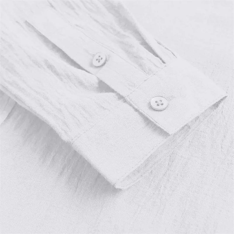 Lightweight & Breathable Men's Shirt - 100% Cotton Linen Blend