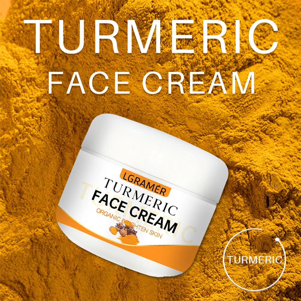 Turmeric Whitening Face Cream - Anti-Aging Wrinkle Remover & Brightening Moisturizer