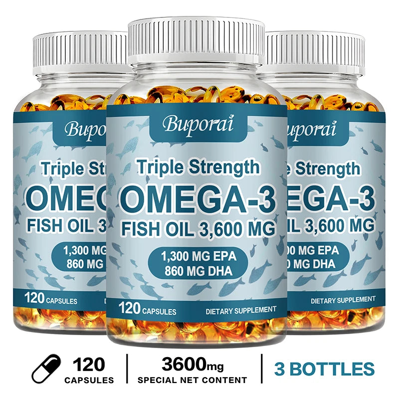 Omega 3 Fish Oil 3600mg - Ultra High Potency for Heart, Brain & Joint Health