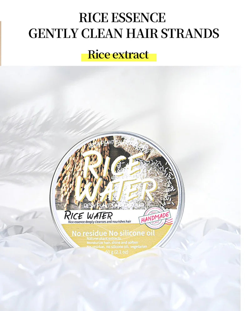 Solid Rice Water Wash Hair Soap - Nourishing and Refreshing