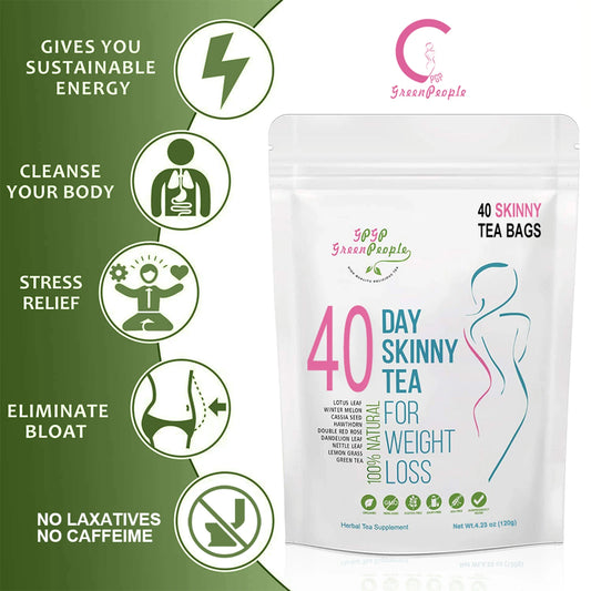Natural 40 Days Herbal Skinny Detox Weight Loss Supplement - Boost Your Metabolism