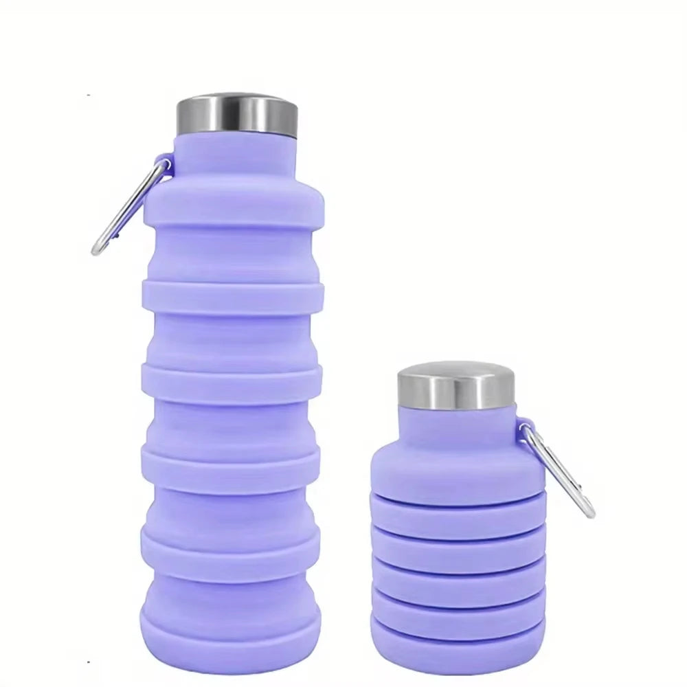 Collapsible Water Bottle | Reuseable BPA Free Silicone | Portable Hiking Cup