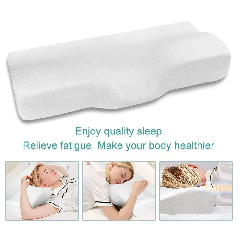 Memory Foam Bed Orthopedic Pillow - Full-Size Therapeutic Support 60x35cm
