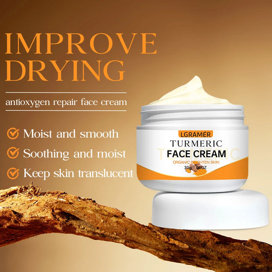 Turmeric Whitening Face Cream - Anti-Aging Wrinkle Remover & Brightening Moisturizer