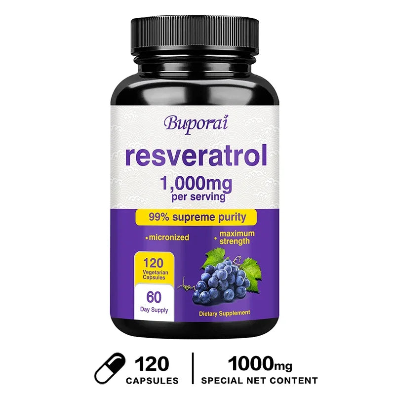 Resveratrol 1000mg Micronized - Maximum Absorption Anti-Aging Formula
