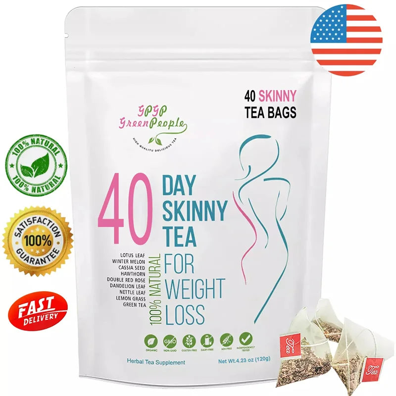 Natural 40 Days Herbal Skinny Detox Weight Loss Supplement - Boost Your Metabolism