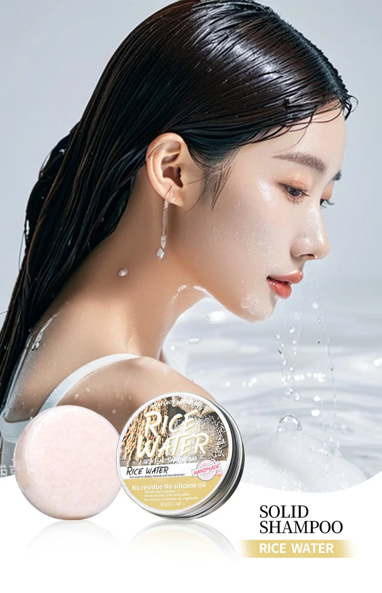 Solid Rice Water Wash Hair Soap - Nourishing and Refreshing