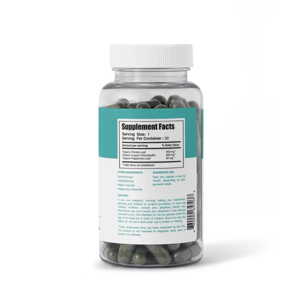 Chlorophyll Capsules - 30 Veggie Caps for Detox, Clear Skin & Natural Energy