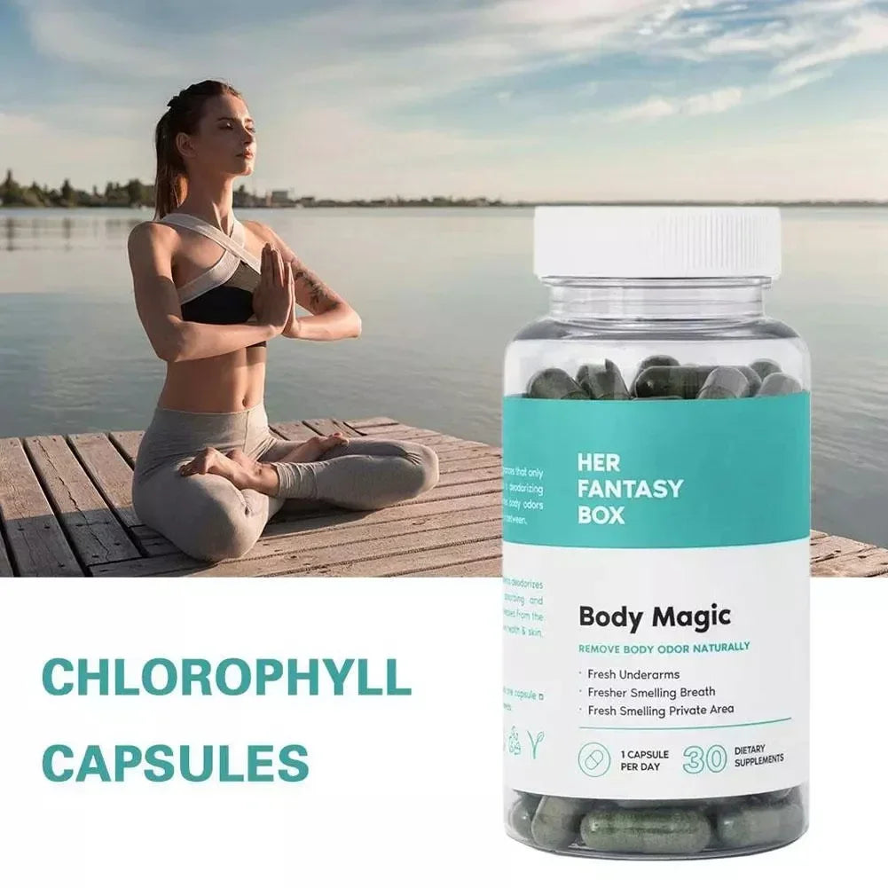 Chlorophyll Capsules - 30 Veggie Caps for Detox, Clear Skin & Natural Energy