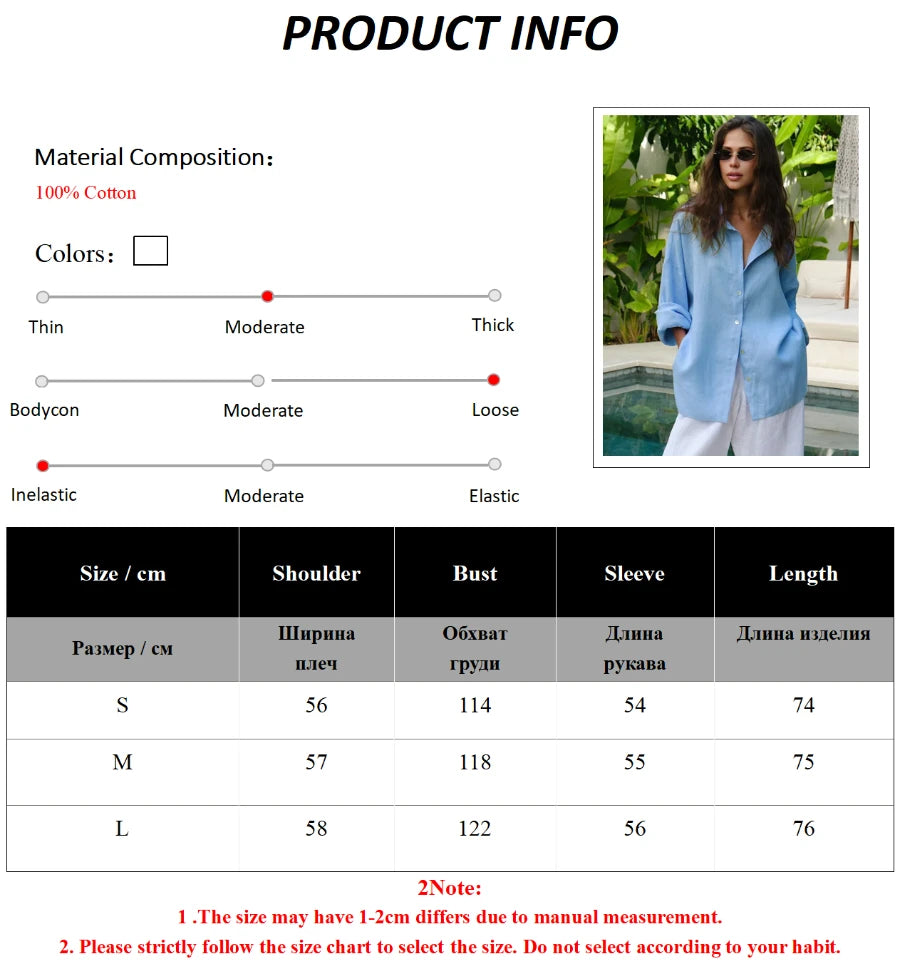 Comfortable Women's Cotton Casual Shirt