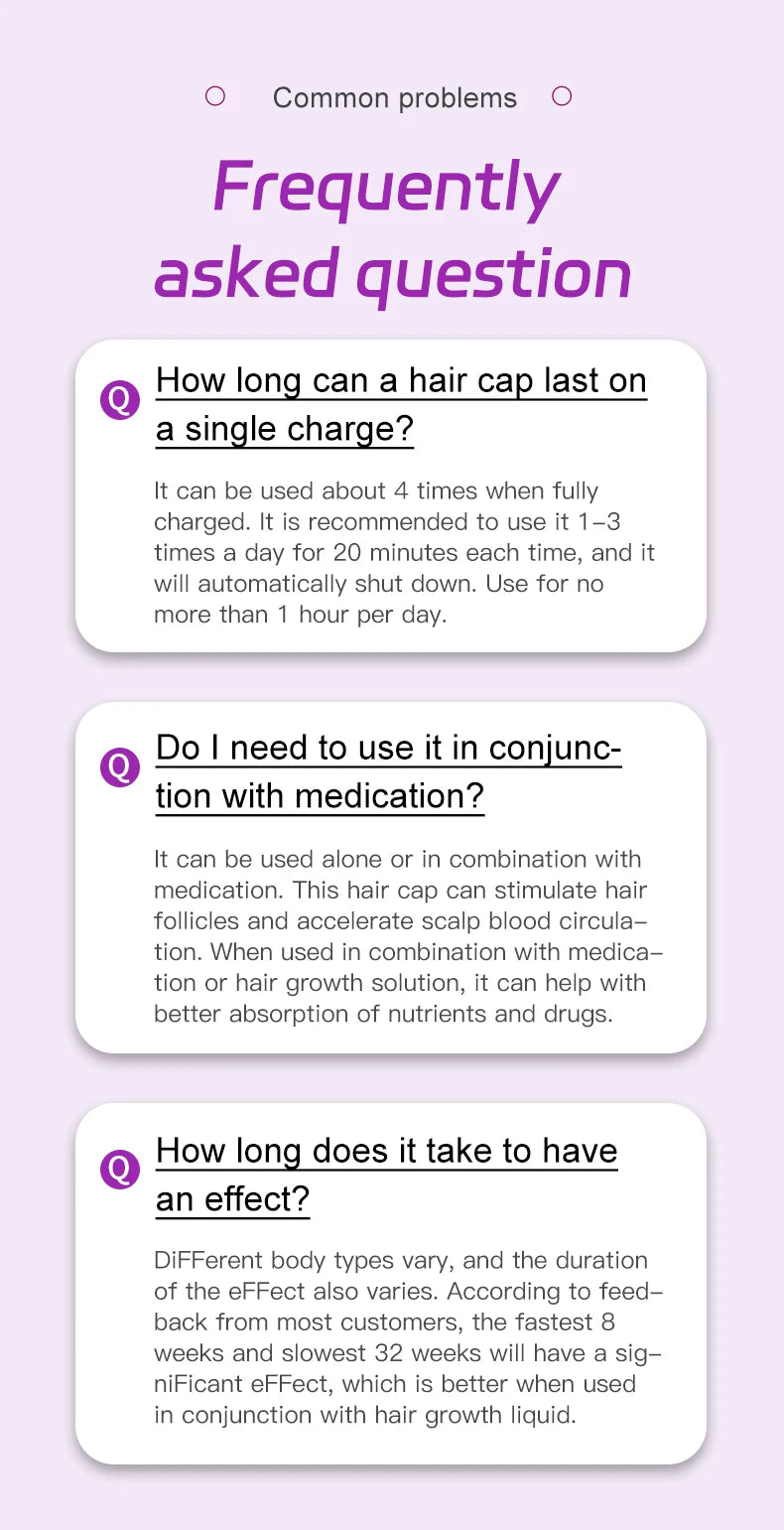 Red Light Therapy Hair Growth Cap - 660nm LED Scalp Treatment Device