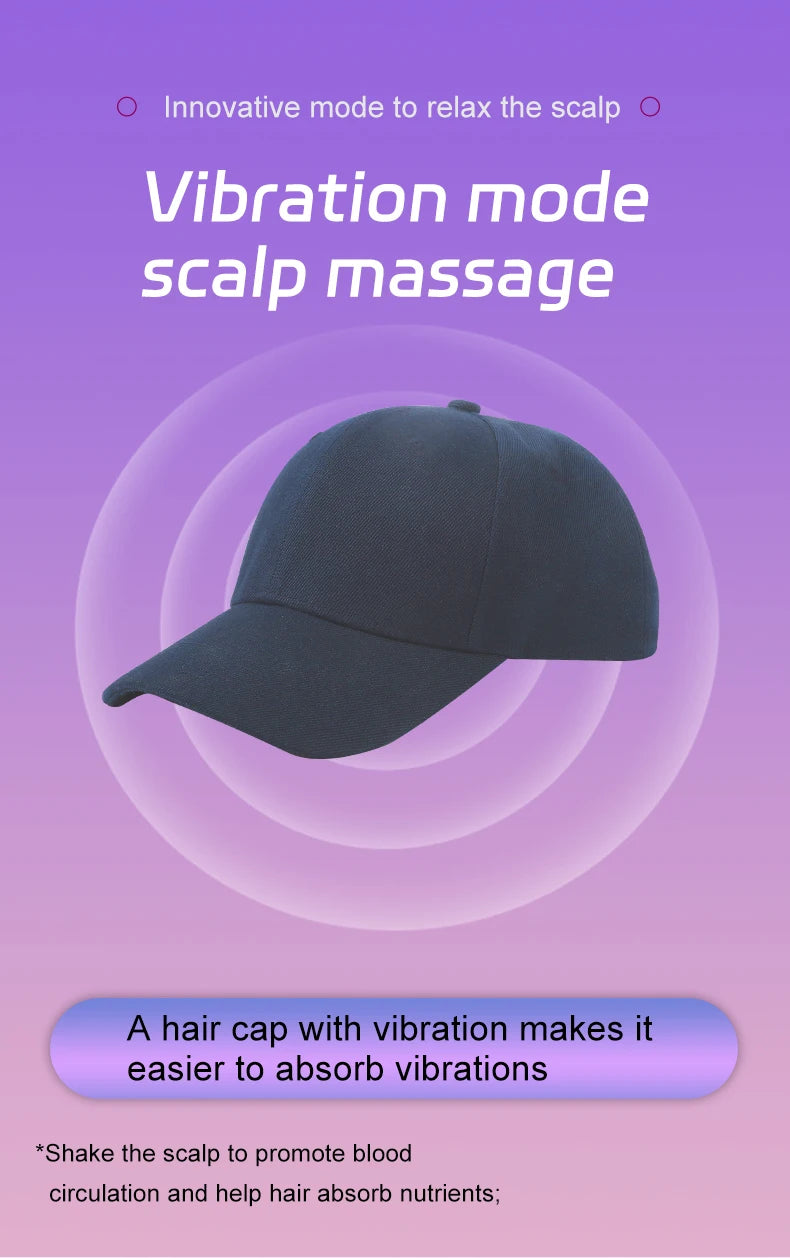 Red Light Therapy Hair Growth Cap - 660nm LED Scalp Treatment Device