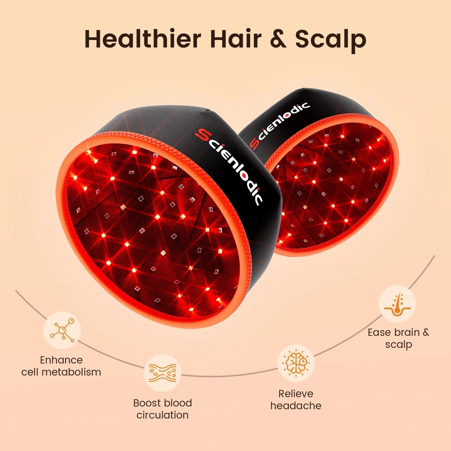 Red Light Therapy Hair Growth Cap - 660nm LED Scalp Treatment Device