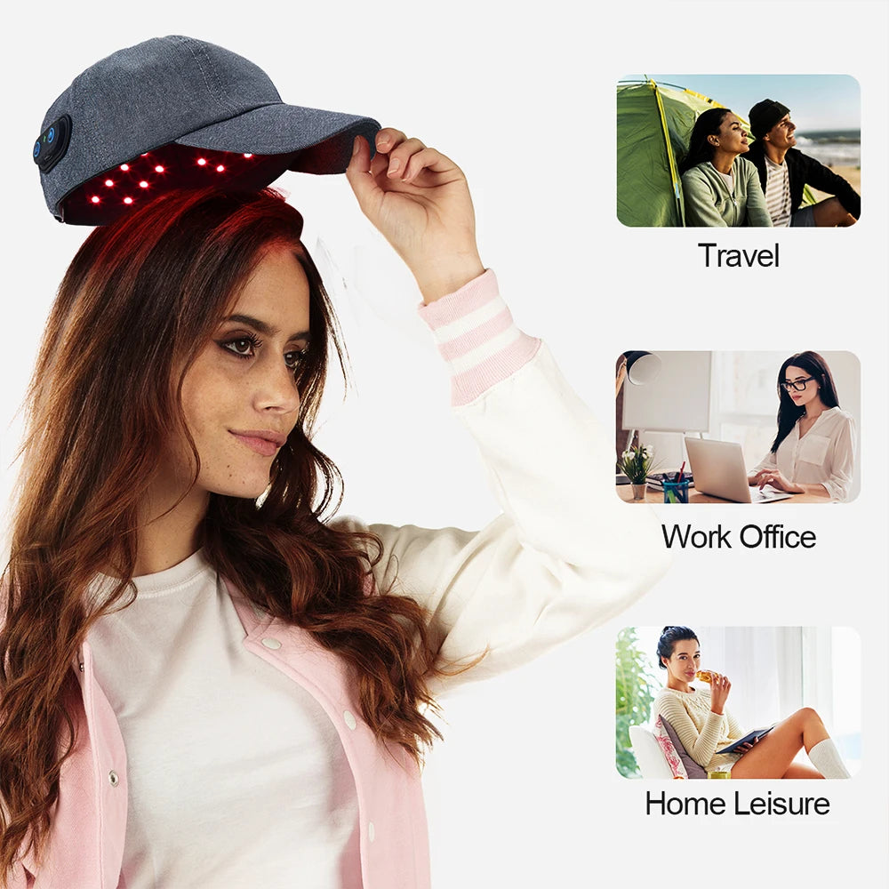 Infrared Red Light Therapy Hair Growth Cap - 660nm + 850nm LED Treatment
