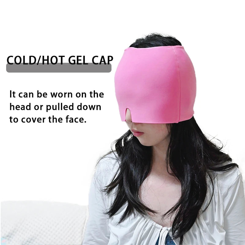Gel Ice Cap - Hot & Cold Therapy for Face & Eyes - Sleep & Relaxation Tool