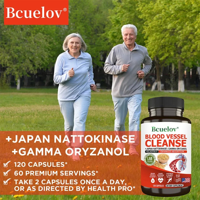 Vascular Cleanser with Nattokinase & Elastin F - Advanced Cardiovascular Support