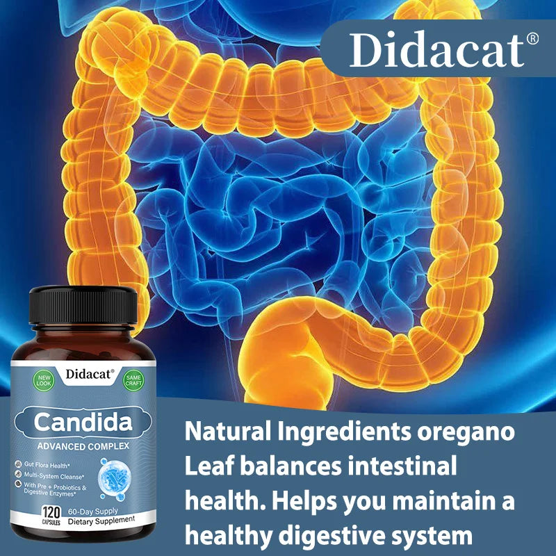 Candida Complex with Digestive Enzymes - Premium Gut Health Support