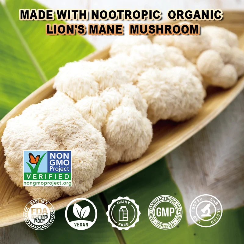 Lion's Mane 680mg - Premium Brain Booster & Cognitive Enhancement