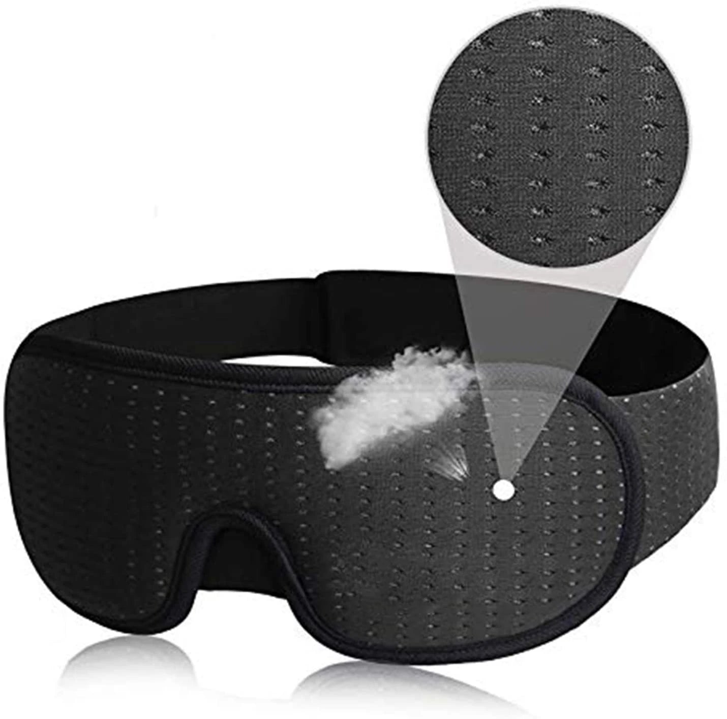 3D Sleep Eye Mask | Blockout Lights | Soft Padded | Sleeping Fabric Cover | Shade Blindfold Eyepatch