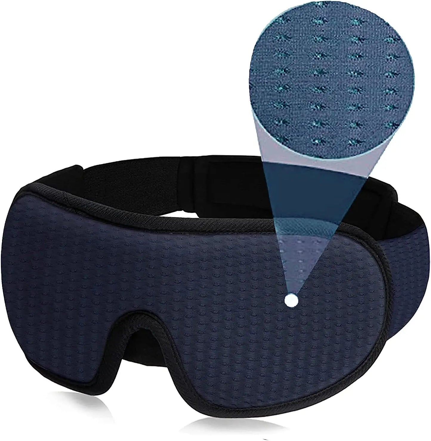 3D Sleep Eye Mask | Blockout Lights | Soft Padded | Sleeping Fabric Cover | Shade Blindfold Eyepatch