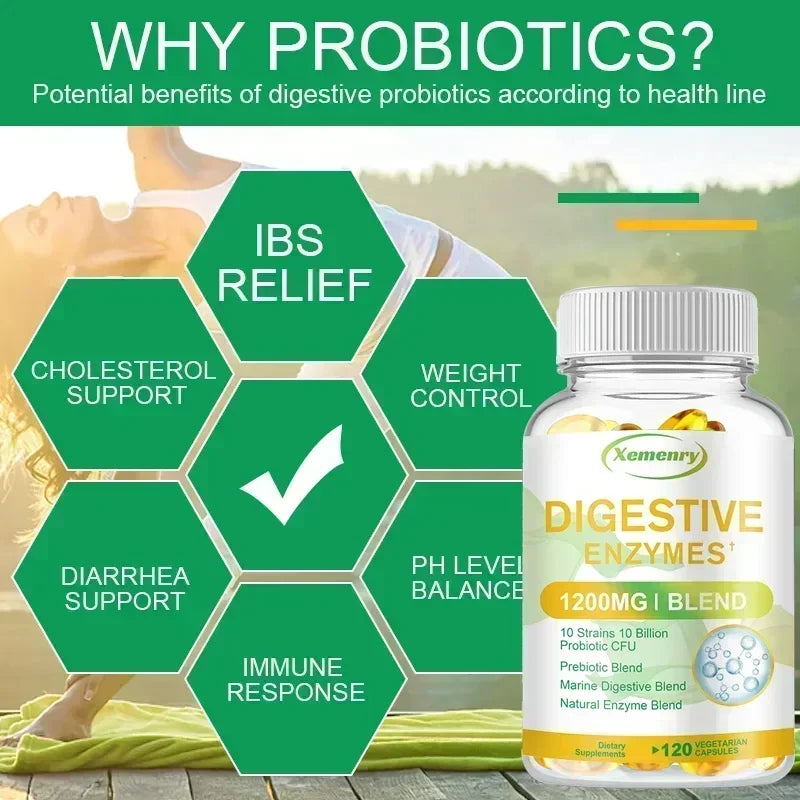 Digestive Enzymes Capsules 1200mg - Premium Gut Health & Digestion Support