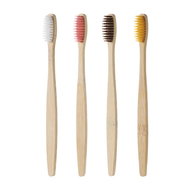 Bamboo Toothbrush Set - Natural & Eco-Friendly (10 Pack)