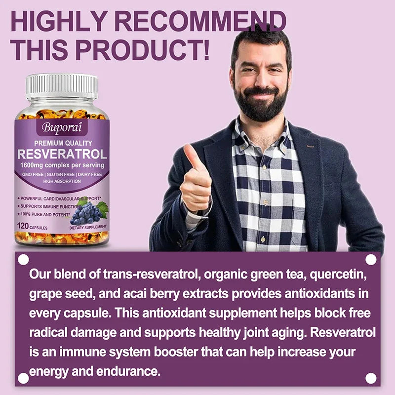 Resveratrol - Natural Antioxidant for Overall Health and Metabolism