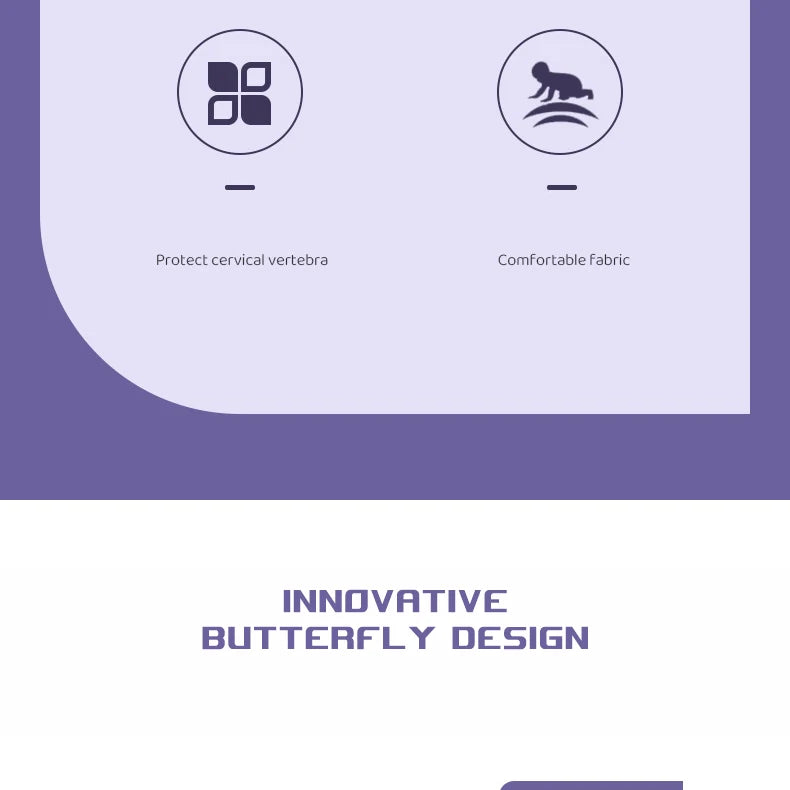 Memory Foam Butterfly Pillow - Ergonomic Cervical Support & Pain Relief