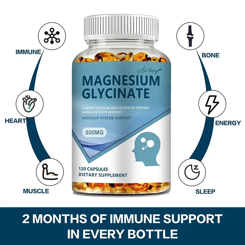 Magnesium Glycinate 500mg - Superior Absorption for Sleep & Muscle Support