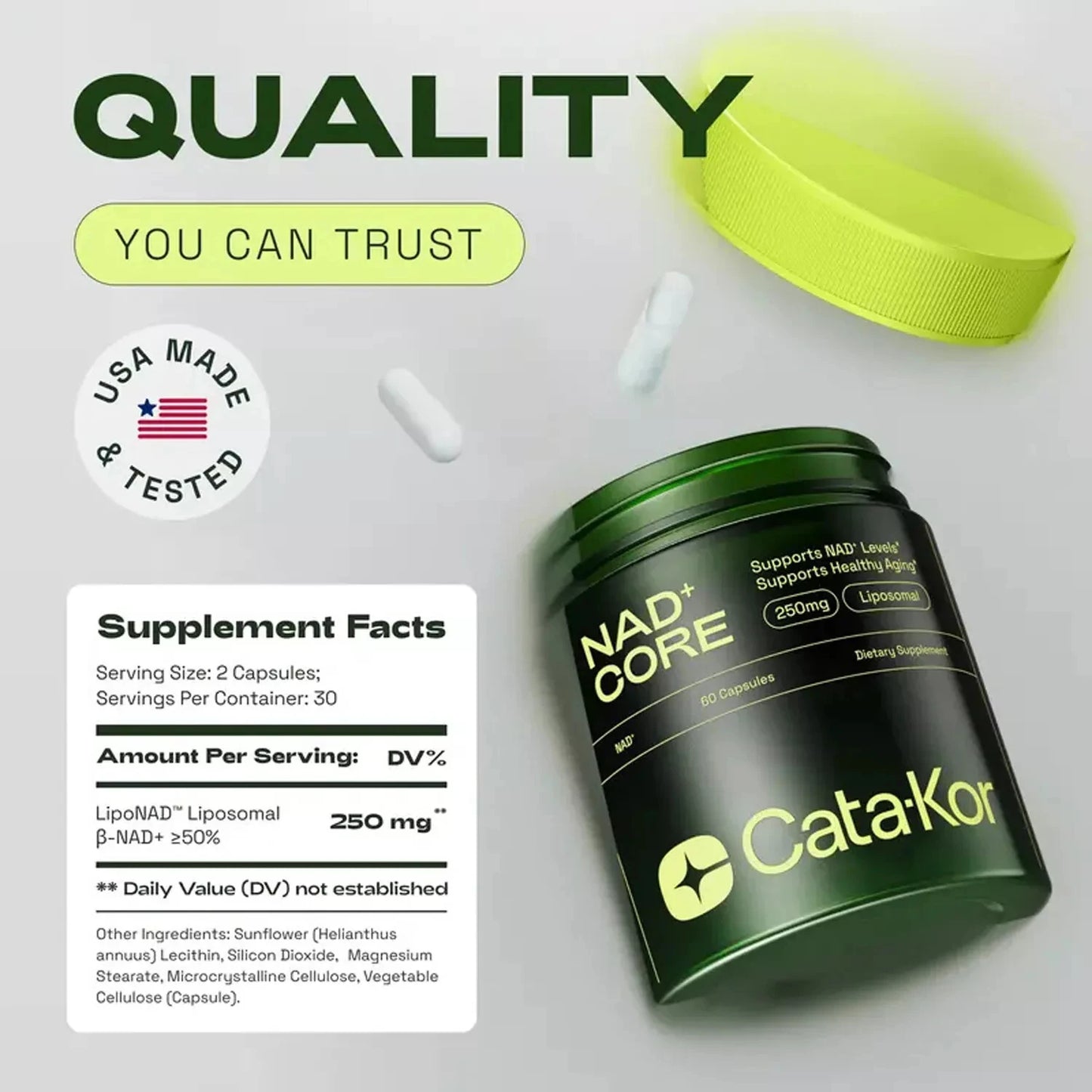 NAD+ Active Adult Supplement - Anti-Aging, Boost Energy and Focus