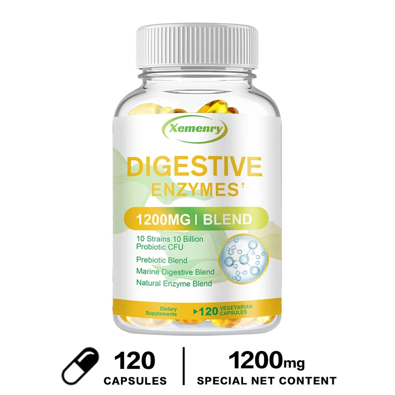 Digestive Enzymes Capsules 1200mg - Premium Gut Health & Digestion Support