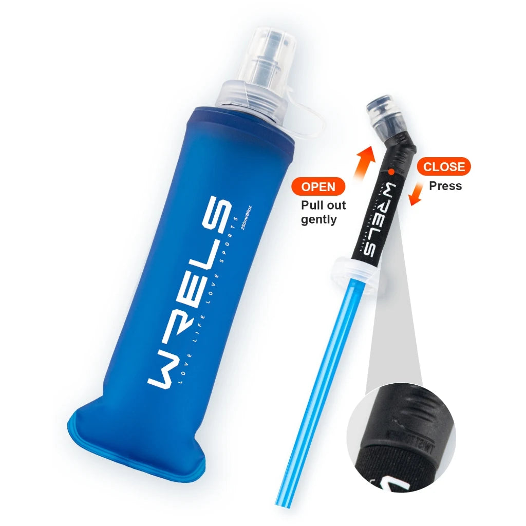 WRELS Folding Water Bottle | BPA-Free | Collapsible | Portable - Hydrate Anywhere