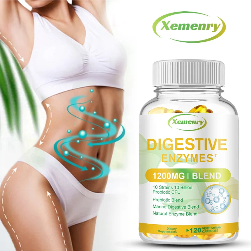Digestive Enzymes Capsules 1200mg - Premium Gut Health & Digestion Support