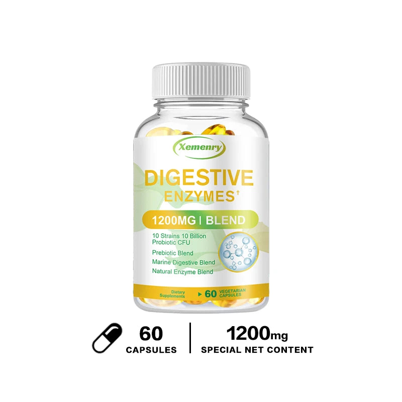 Digestive Enzymes Capsules 1200mg - Premium Gut Health & Digestion Support