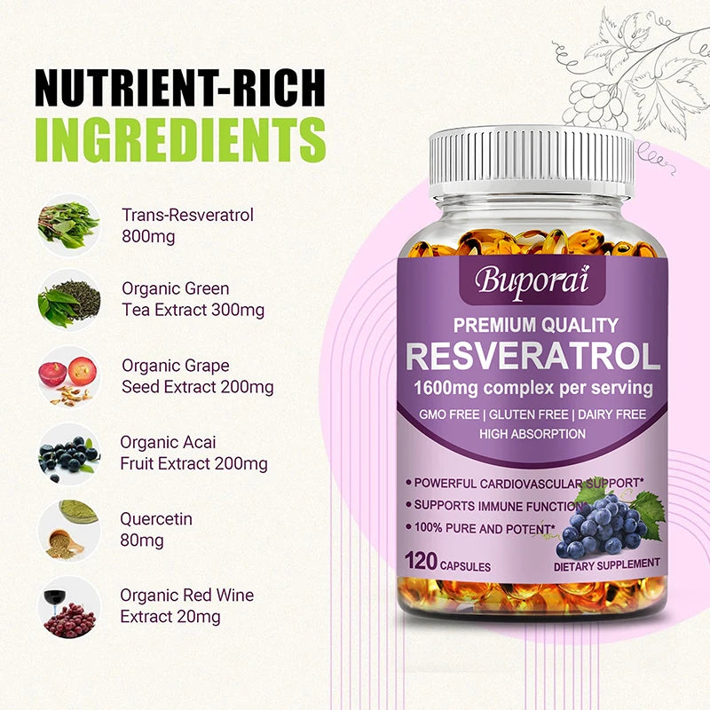 Resveratrol - Natural Antioxidant for Overall Health and Metabolism