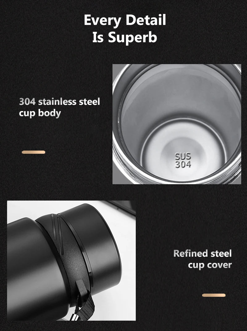 1L Thermal Water Bottle - Keep Cold and Hot Water Bottle Thermos for Water Tea Coffee Vacuum Flasks Stainless Steel Thermos Bottle