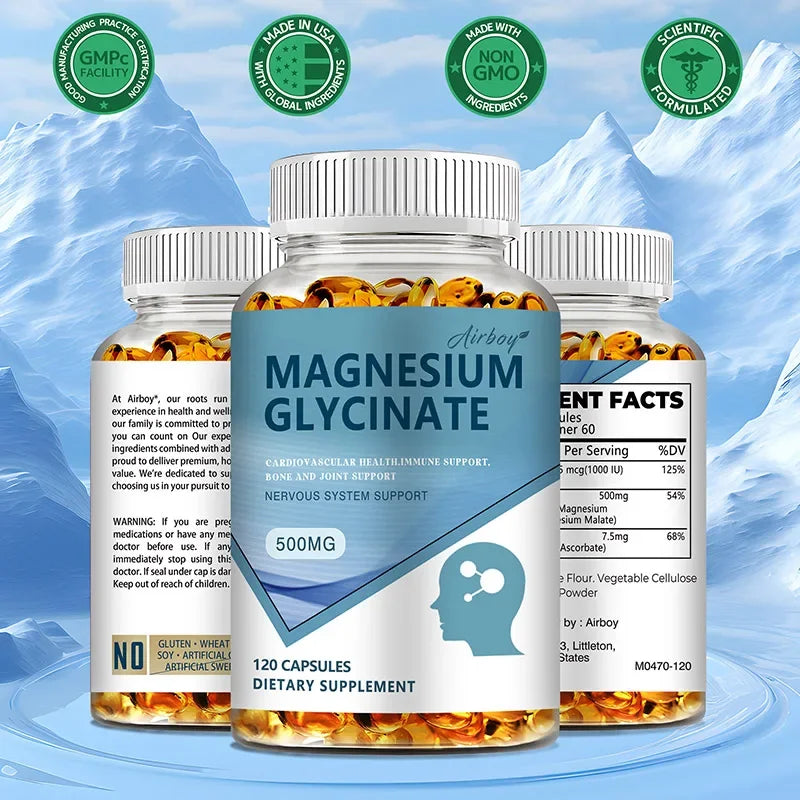 Magnesium Glycinate 500mg - Superior Absorption for Sleep & Muscle Support
