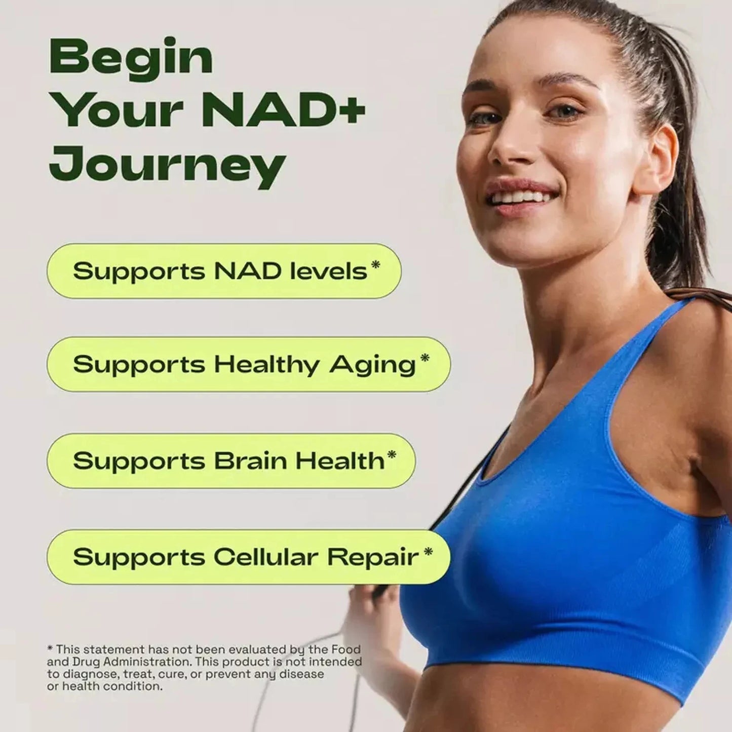 NAD+ Active Adult Supplement - Anti-Aging, Boost Energy and Focus