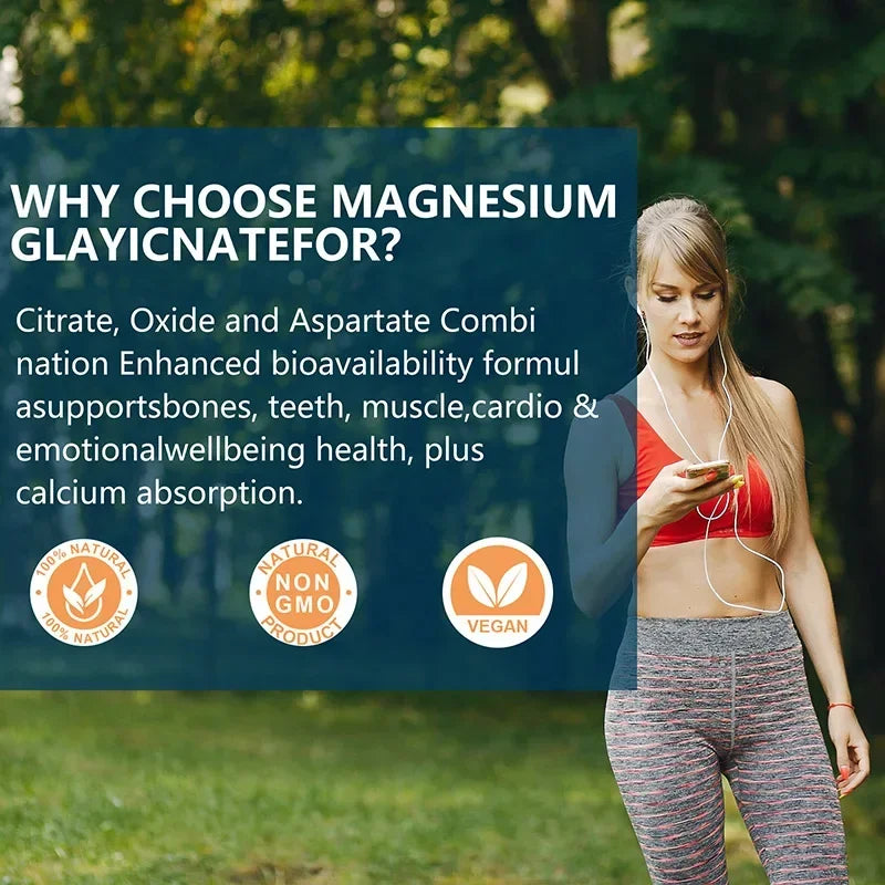 Magnesium Glycinate 500mg - Superior Absorption for Sleep & Muscle Support