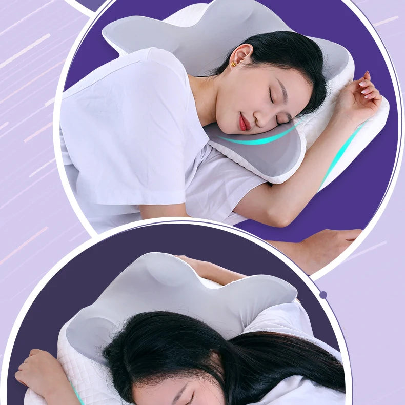 Memory Foam Butterfly Pillow - Ergonomic Cervical Support & Pain Relief