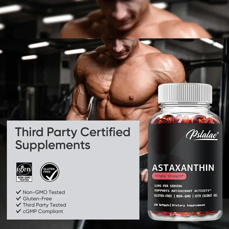 Astaxanthin 12mg - Premium Eye Health & Vision Support | Made in USA